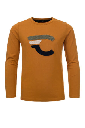 camelkleurige tshirt met lange mouwen common heroes