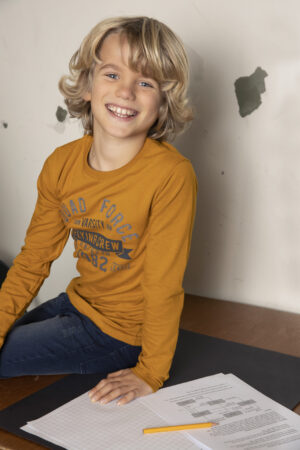 T-shirt met lange mouwen camel