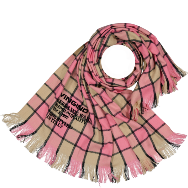 roze/beige geruite sjaal meisjes vingino