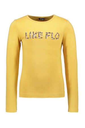 gele okerkleurige tshirt met lange mouwen like flo