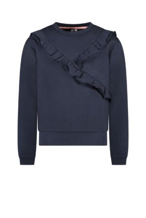 navy pull donkerblauw ruches meisjes b.nosy