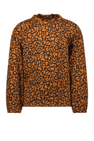 blouse animal print like flo bruin zwart