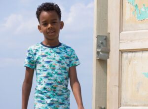 tshirt palmbomen B.Nosy jongens blauw