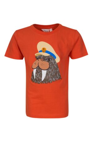 oranje tshirt walrus kapitein jongens mini rebels