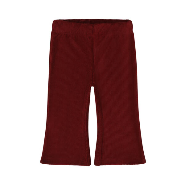 flared broek dirkje bordeaux meisjes geribd zacht fluweel