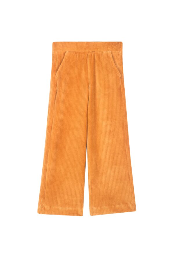 brede broek meisjes cognac mini rebels fluweel geribd